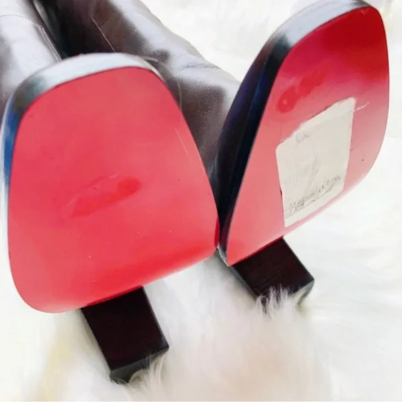 Christian Louboutin Mervillon Knee High Chocolate Boots